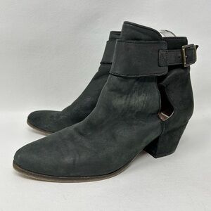Free People Belleville Black Leather Ankle Boot Women’s Size 37